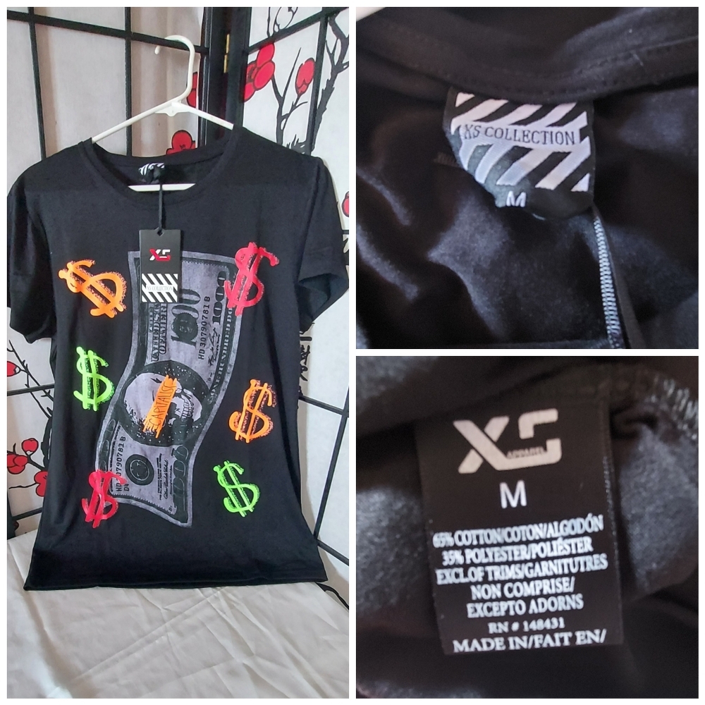 SD Collection Black Graphic T-Shirt
